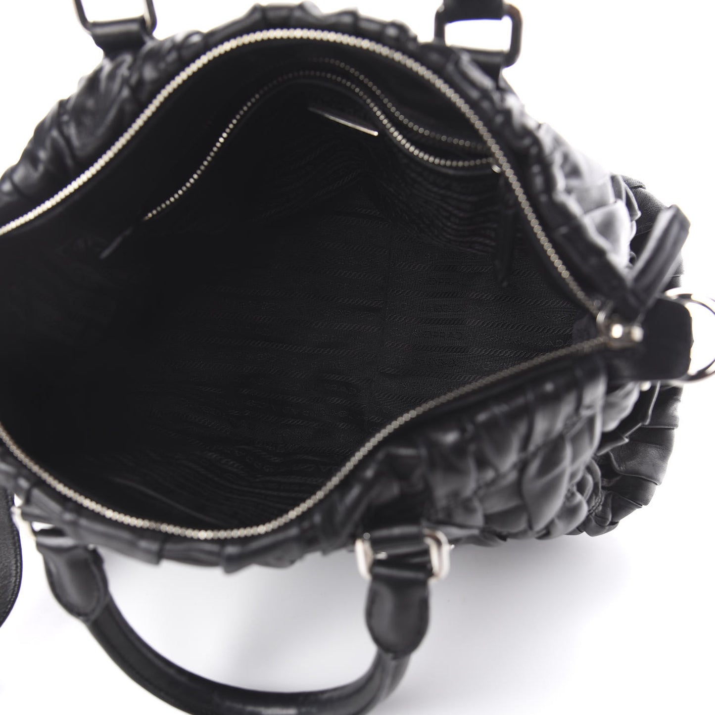 Nappa Gaufre Satchel Black