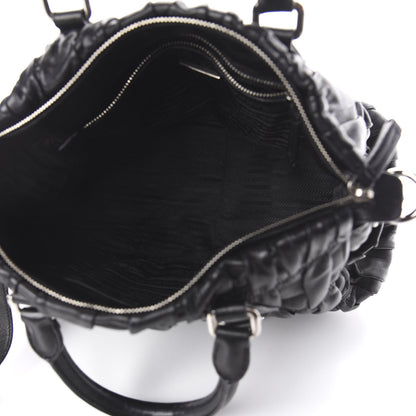 Prada Nappa Gaufre Satchel Black 4 of 8
