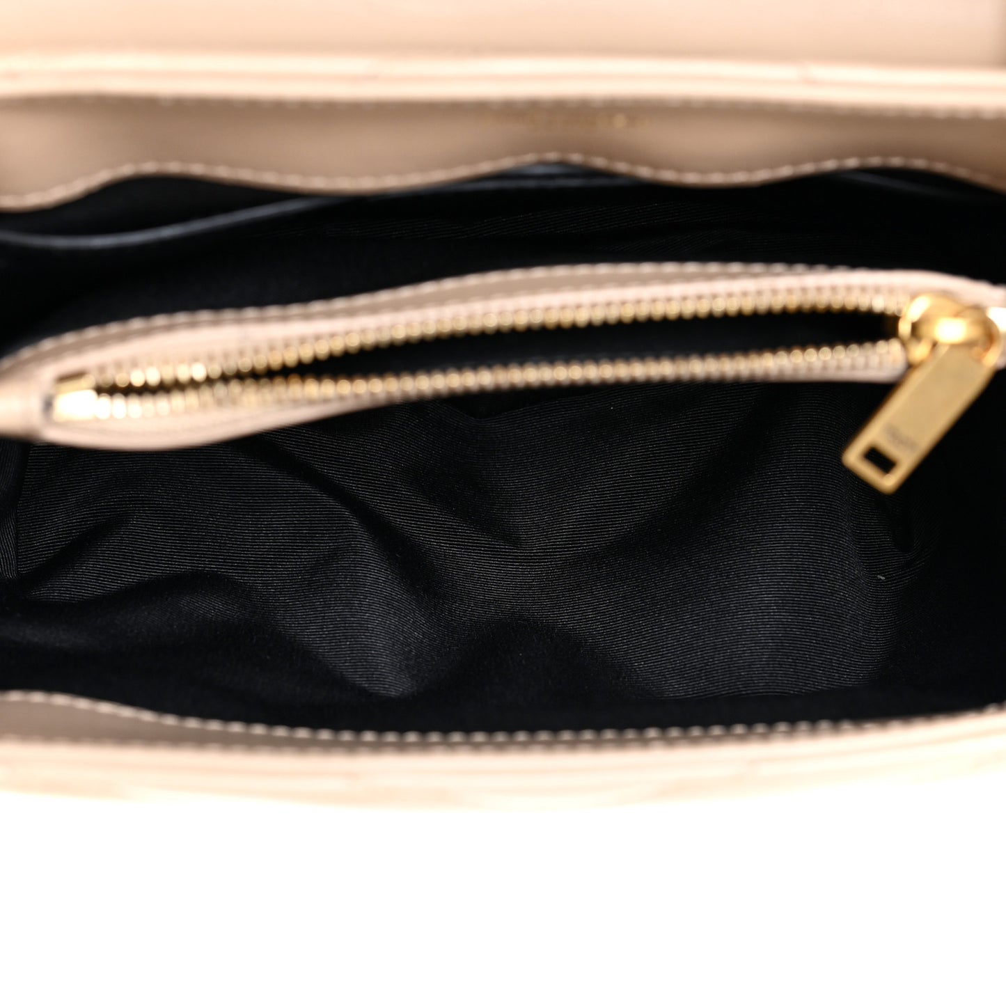 Calfskin Y Quilted Monogram Small Loulou Chain Satchel Dark Beige