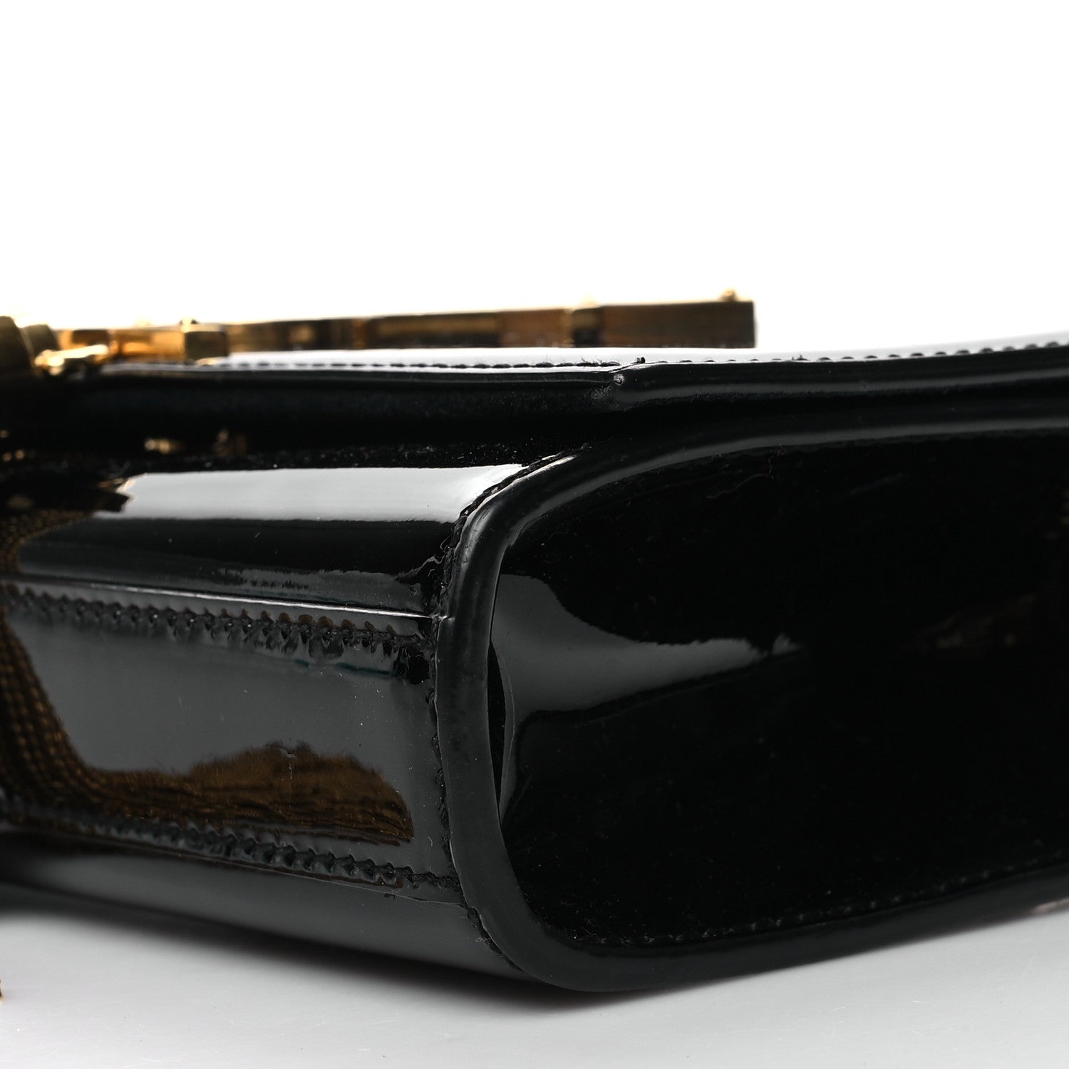 Saint Laurent Patent Small Classic Monogram Kate Tassel Satchel Black 8 of 11