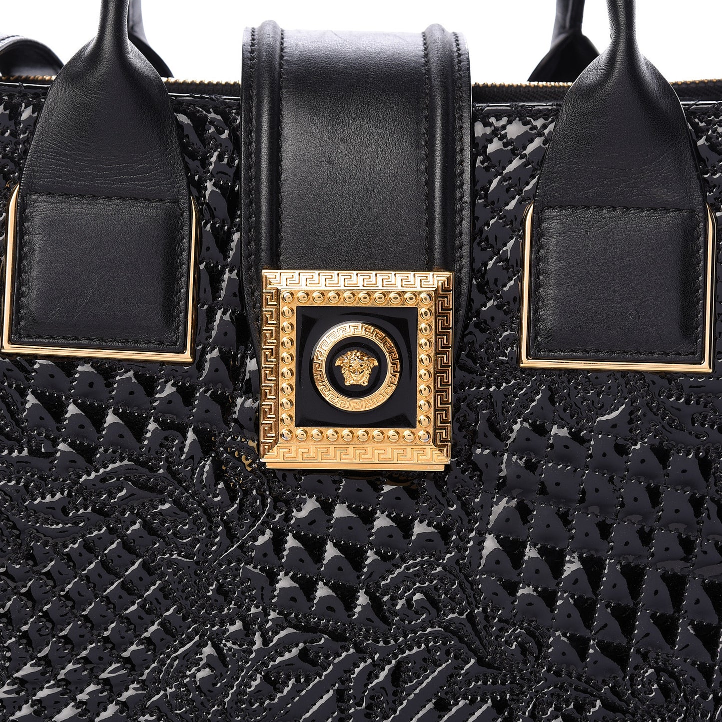 Patent Micro Vanitas Icon Handbag Black