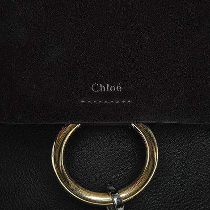 Chloe Suede Calfskin Medium Faye Backpack Black 9 of 9