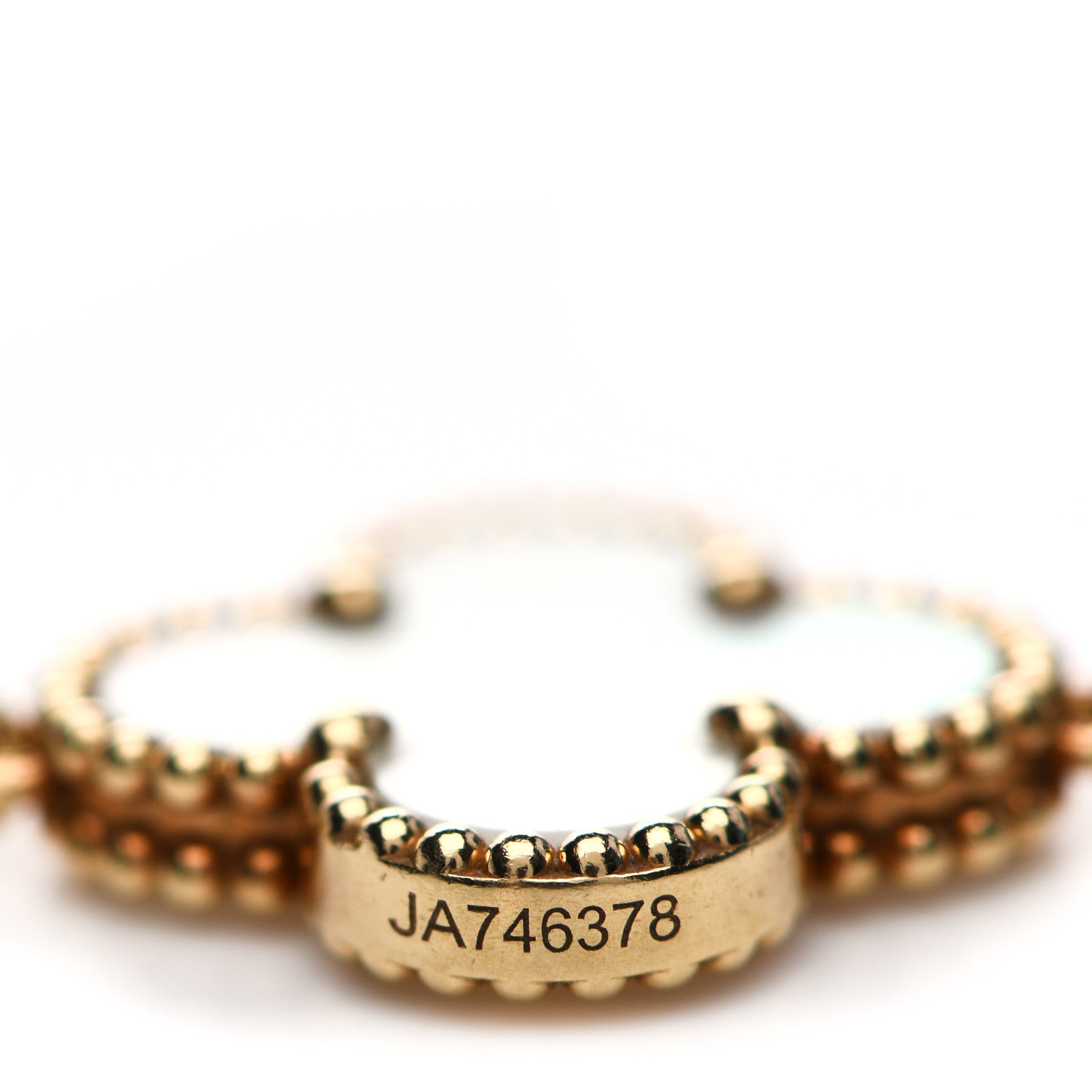 Van Cleef & Arpels 18K Yellow Gold Mother of Pearl 5 Motifs Vintage Alhambra Bracelet 5 of 6