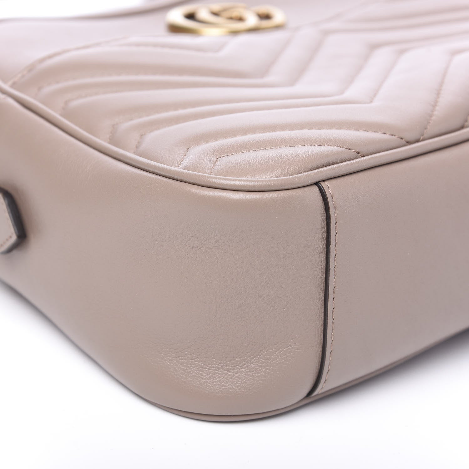 Gucci Calfskin Matelasse Medium GG Marmont Chain Shoulder Bag Porcelain Rose 7 of 11
