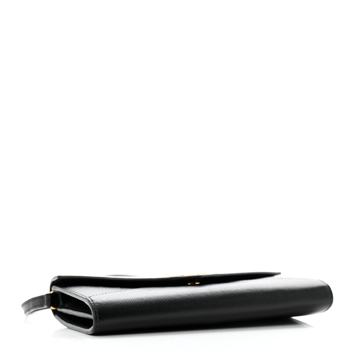 Saffiano Envelope Crossbody Wallet Black