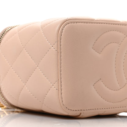 Chanel Lambskin Quilted Sweet Camellia Small Vanity Case With Chain Pink 9 of 10