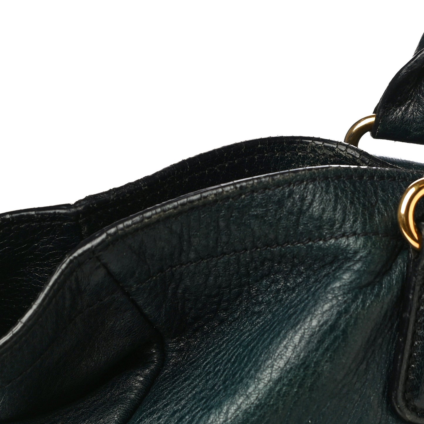 Vitello Daino Shopping Tote Blue