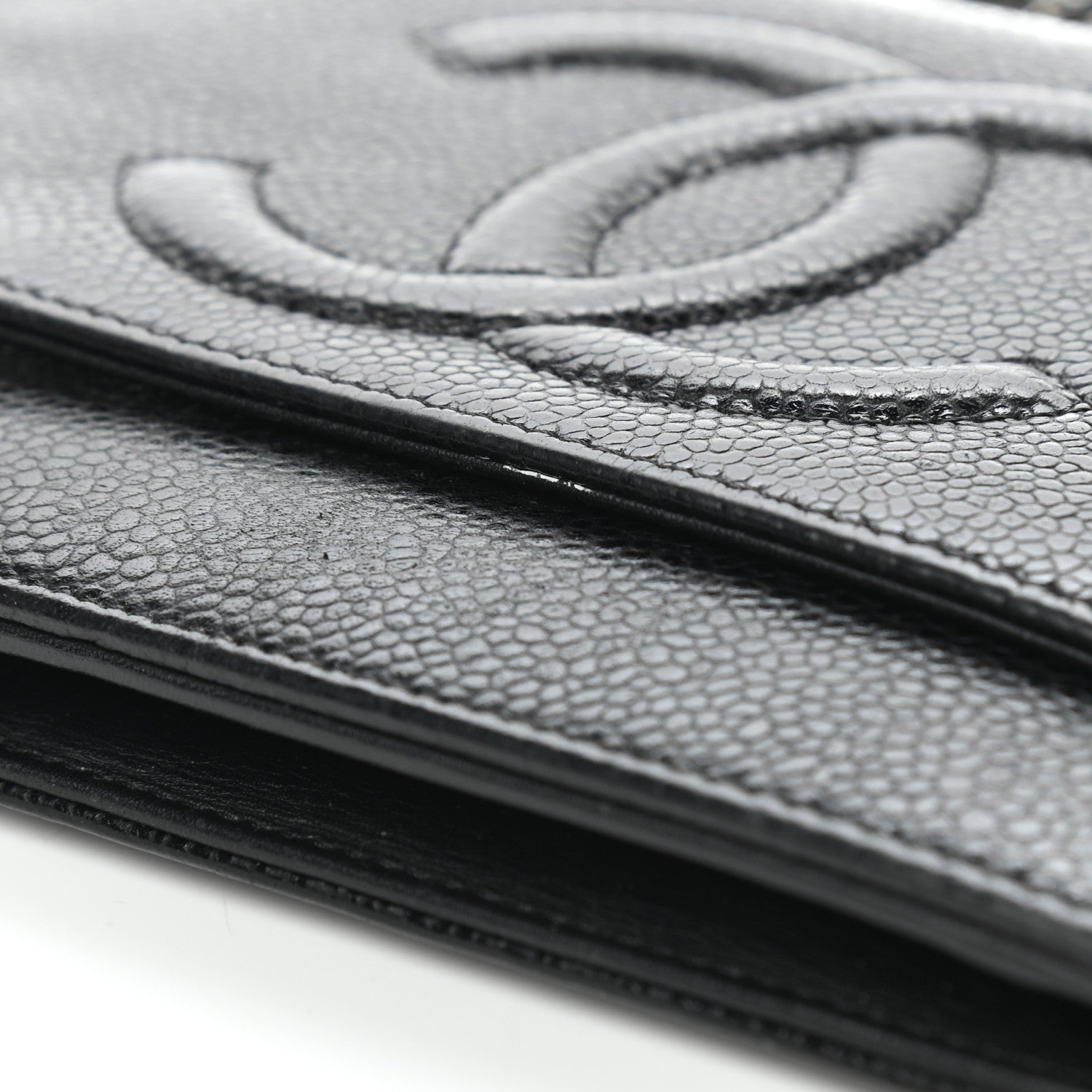 Chanel Caviar Timeless CC Wallet On Chain WOC Black 8 of 10