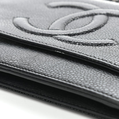 Chanel Caviar Timeless CC Wallet On Chain WOC Black 8 of 10