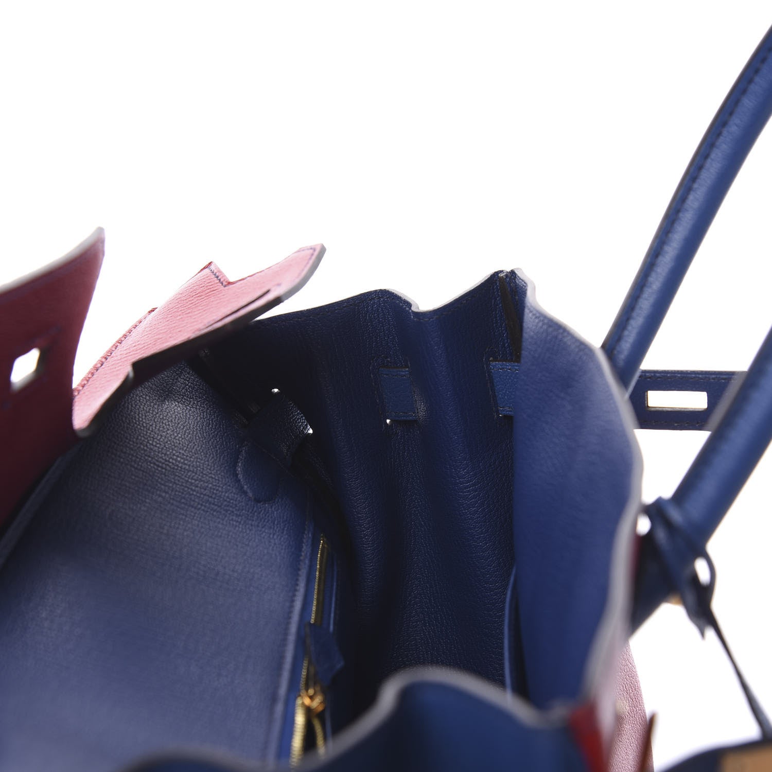 Hermes Chevre Mysore Horseshoe Birkin 30 Rouge Casaque Bleu Brighton 30 of 41