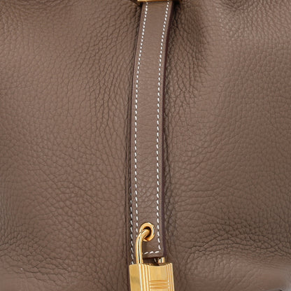 Hermes Taurillon Clemence Picotin Lock 18 PM Etoupe 8 of 10