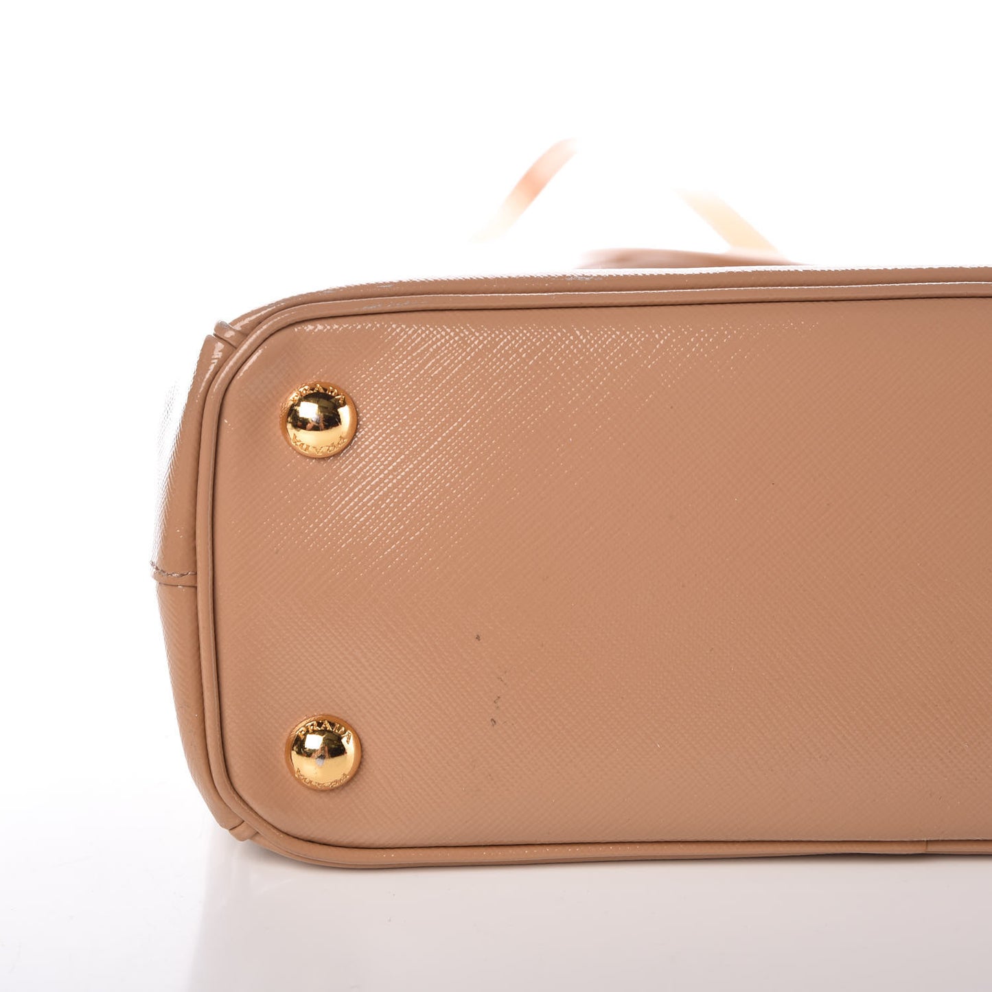 Saffiano Vernice Mini Galleria Double Zip Tote Noisette