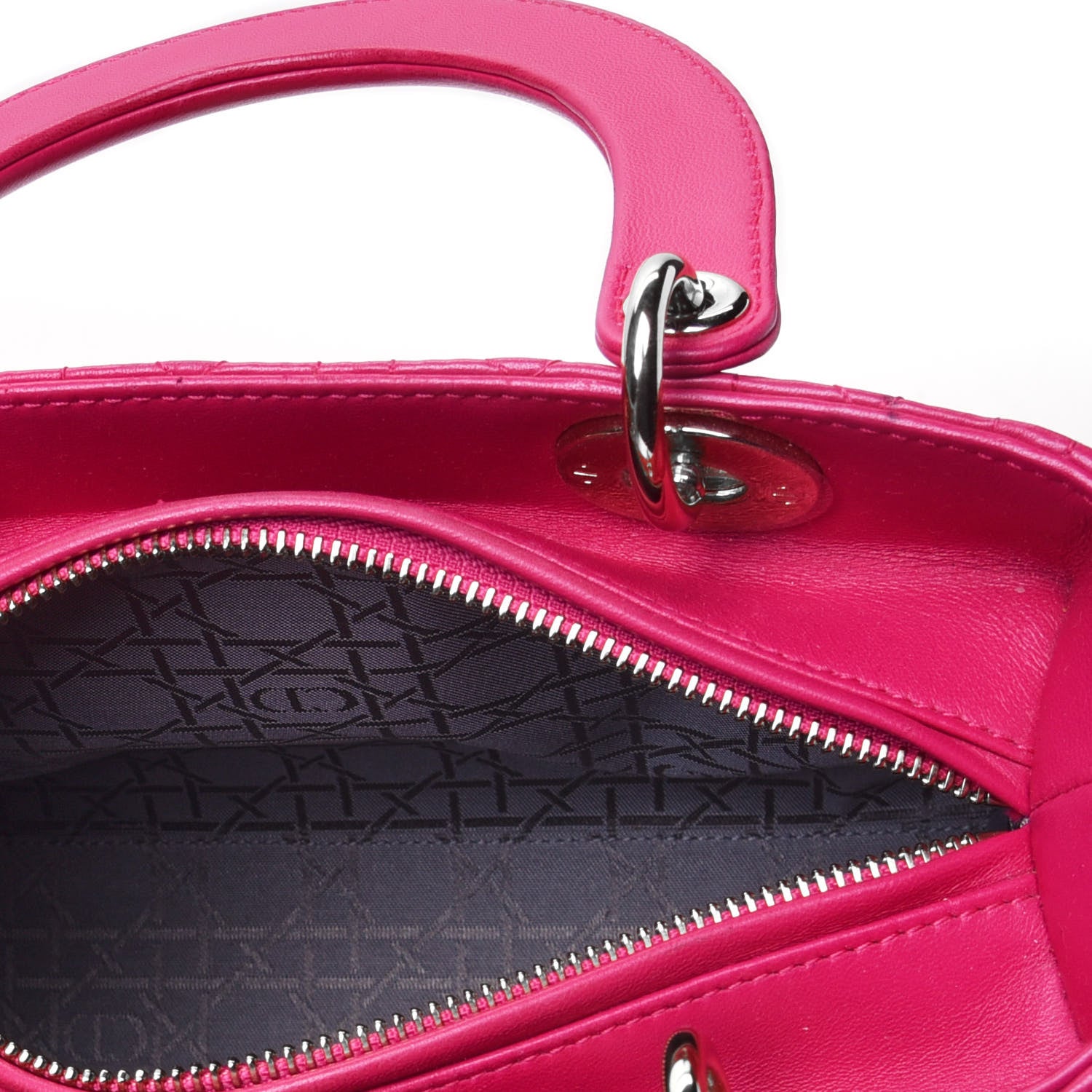 Christian Dior Lambskin Cannage Medium Lady Dior Pink 4 of 5
