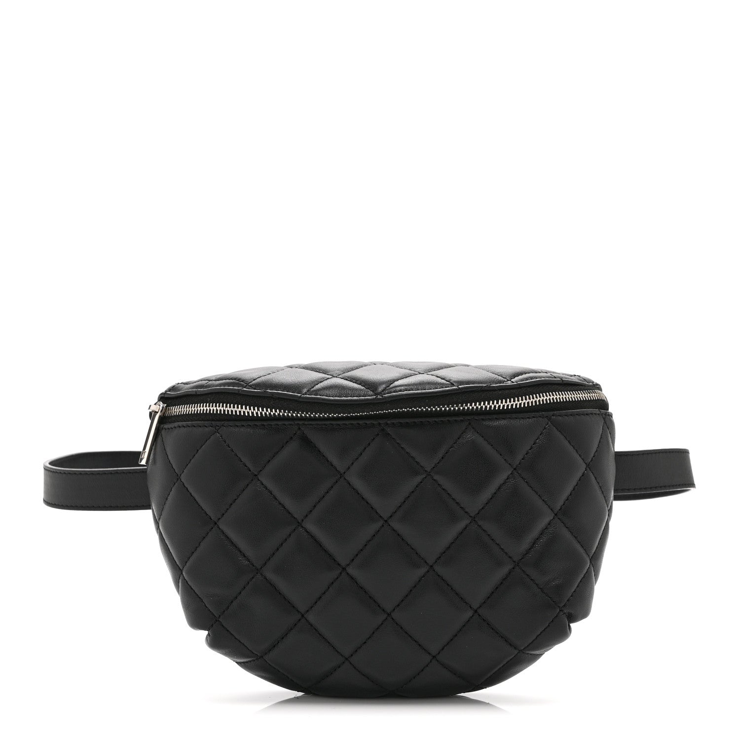 Chanel Calfskin Quilted Uniform Waist Belt Bag Black 1 of 10