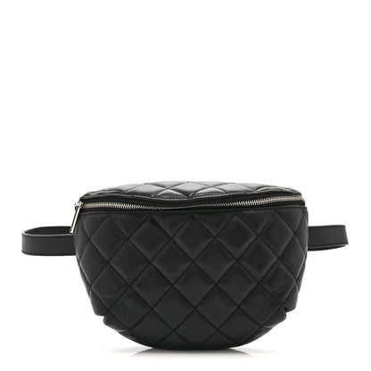 Chanel Calfskin Quilted Uniform Waist Belt Bag Black 1 of 10