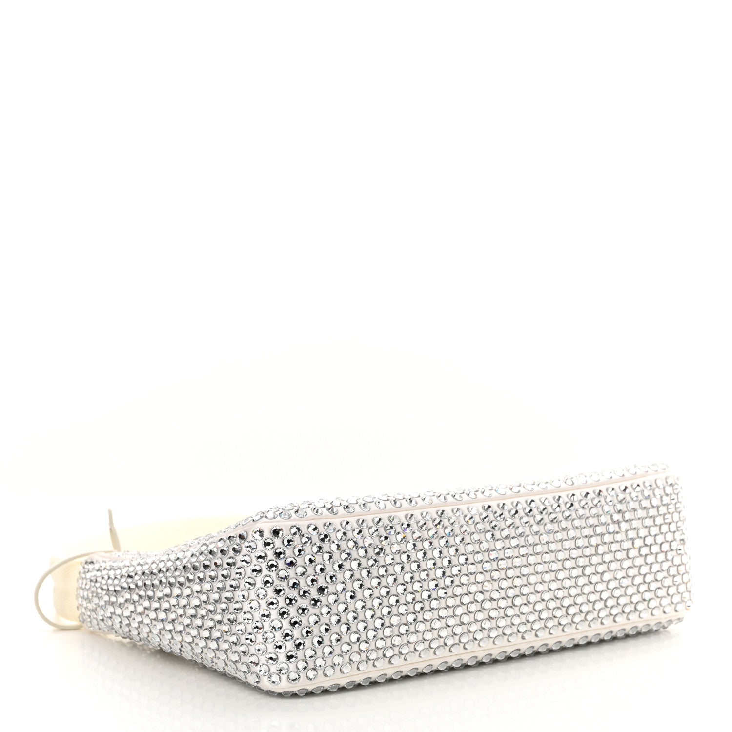 Prada Satin Crystal Mini Re-Edition 2000 Bag White 4 of 11