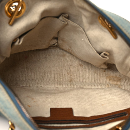 Gucci Denim Small Soho Bowler Blue 5 of 11