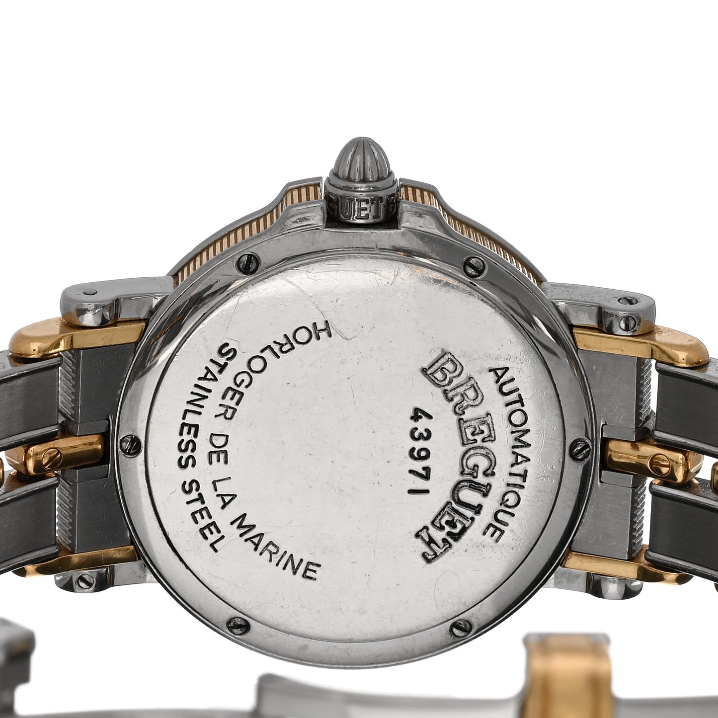 Stainless Steel 18K Yellow Gold 35mm Marine Automatic Watch 3400SA