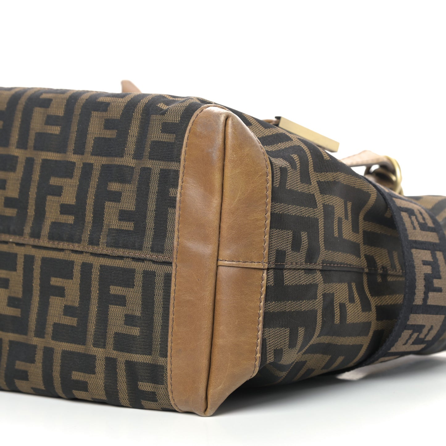 Zucca FF Top Handle Shoulder Bag Tobacco