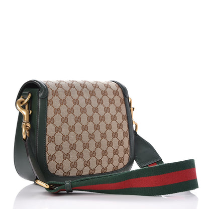 Gucci Monogram Calfskin Medium Lady Web Shoulder Bag Beige Green 3 of 7