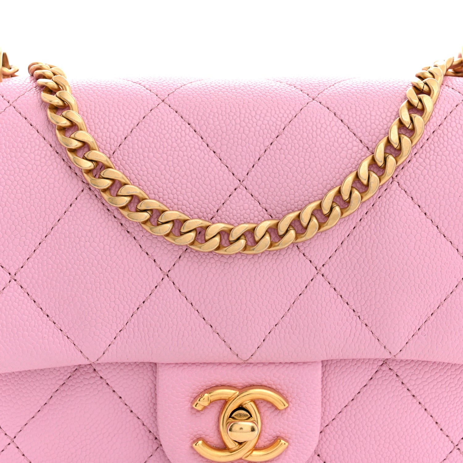 Chanel Caviar Quilted Mini Rectangular Sweetheart Flap Lilac 8 of 11