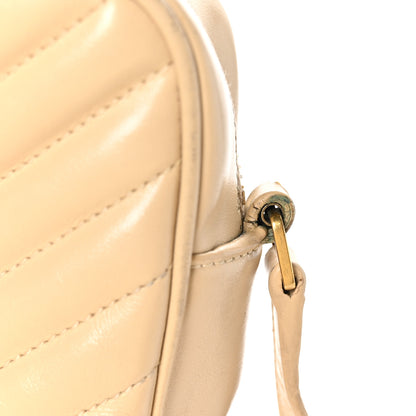 Saint Laurent Calfskin Matelasse Monogram Lou Camera Bag Dark Beige 11 of 19