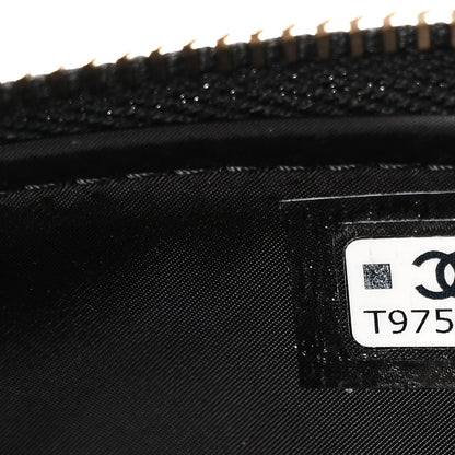 Chanel Velvet Effect Nylon Shiny Crumpled Calfskin Quilted Chanel 25 Clutch With Chain Black 7 of 10