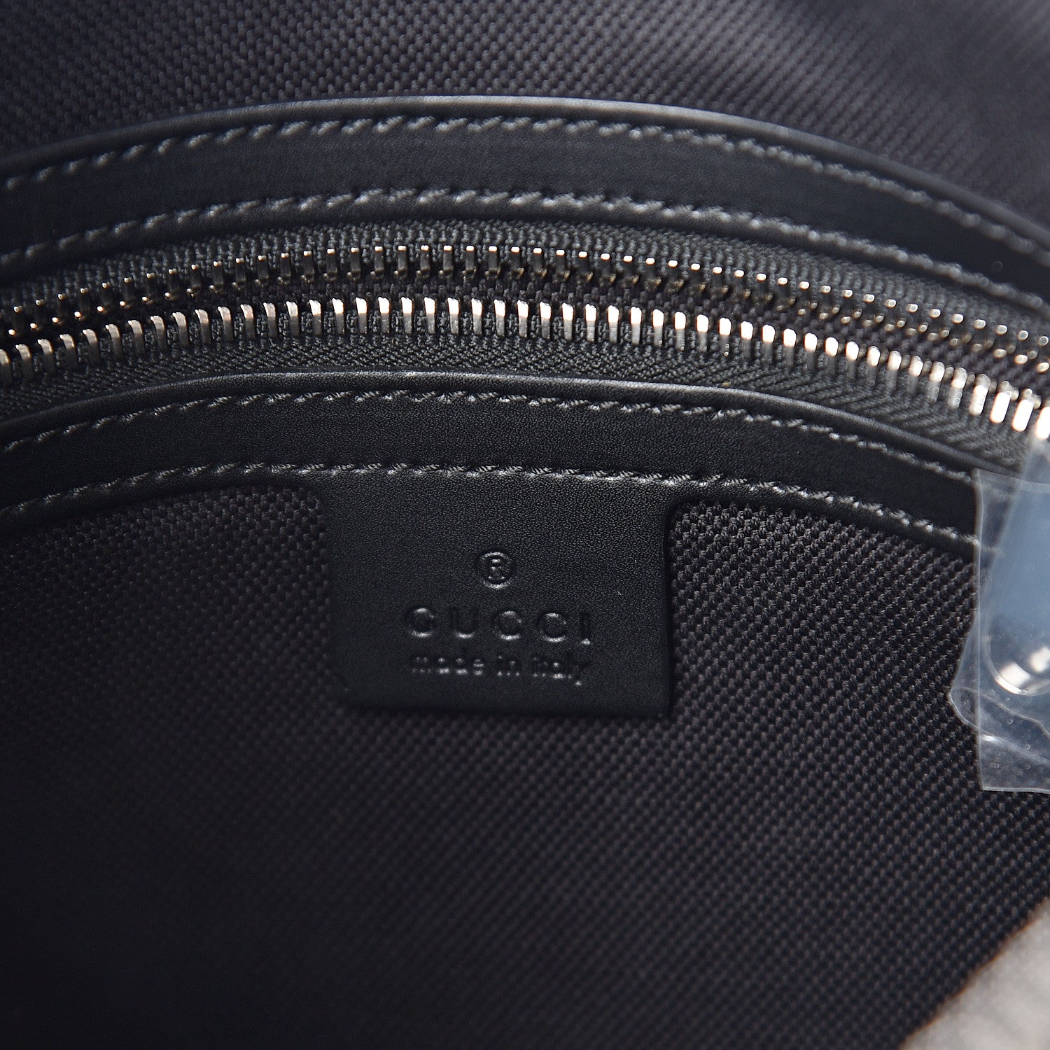 Gucci GG Supreme Monogram Appia Calfskin Web Flat Messenger Bag Black Grey 5 of 9