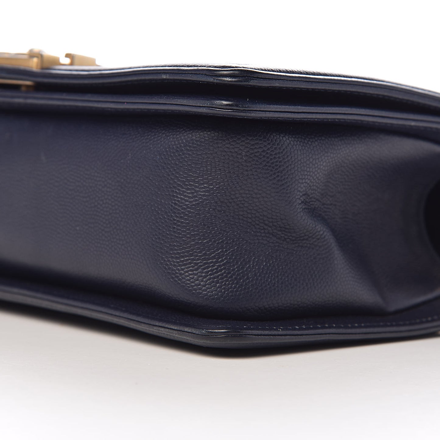 Caviar Quilted Medium Boy Flap Dark Blue