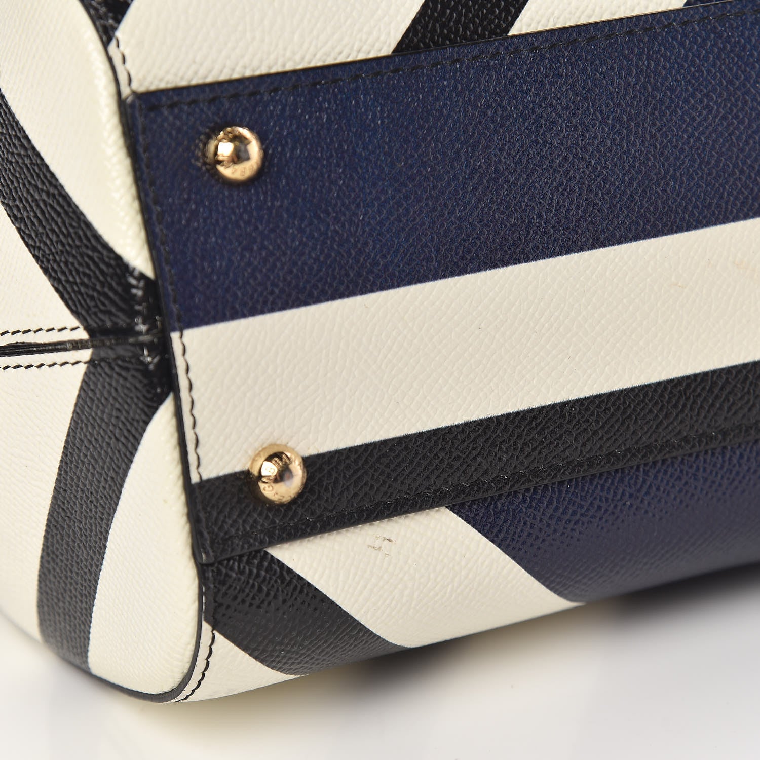 Dolce & Gabbana Dauphine Chevron Striped Medium Miss Sicily Satchel Blue 9 of 10
