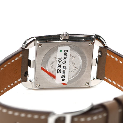 Hermes Stainless Steel Swift 23mm Cape Cod Quartz Watch Etoupe 4 of 5