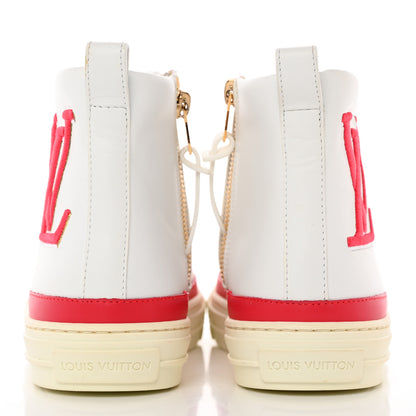 Louis Vuitton Calfskin LV Stellar Sneaker Boots 37 White Framboise 5 of 17