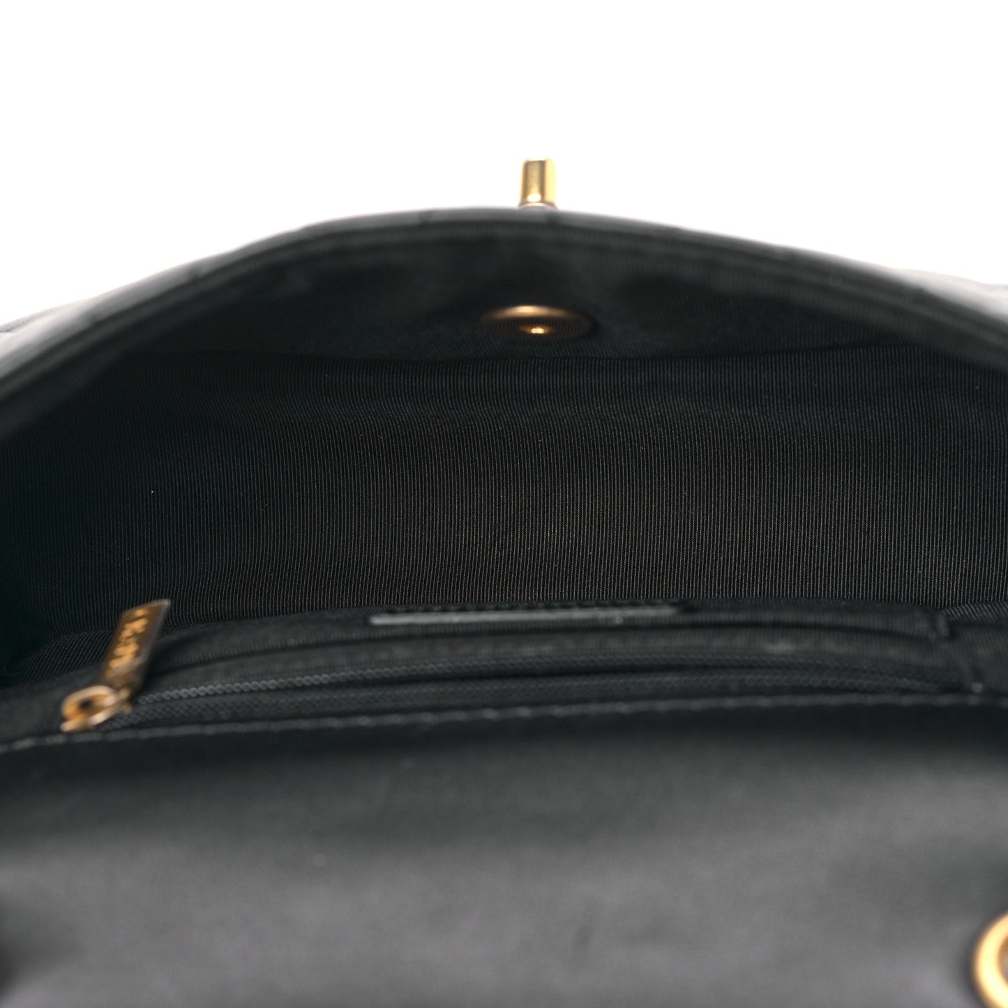 Calfskin Quilted Small Strap Into Flap Bag Black Burgundy