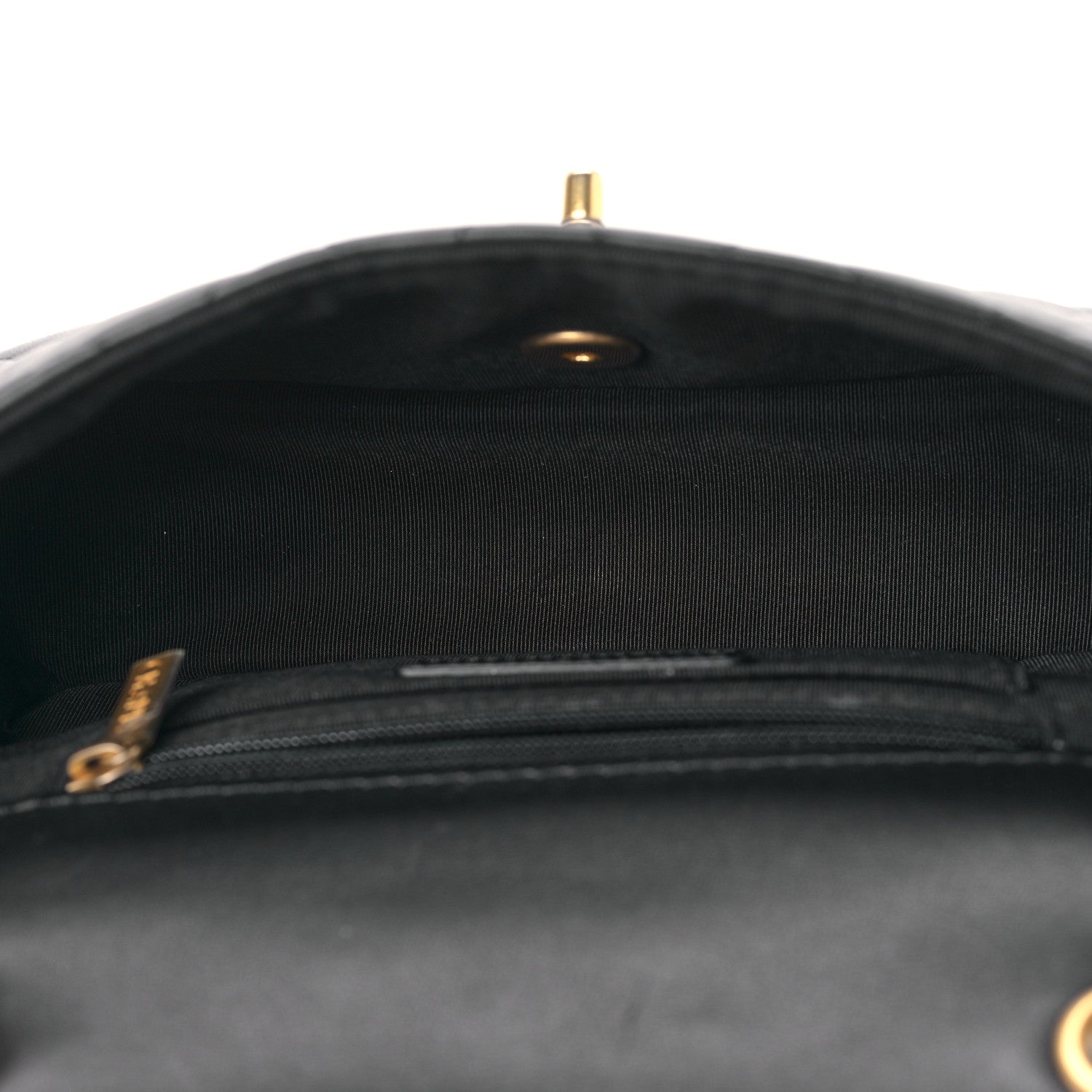 Chanel Calfskin Quilted Small Strap Into Flap Bag Black Burgundy 5 of 9