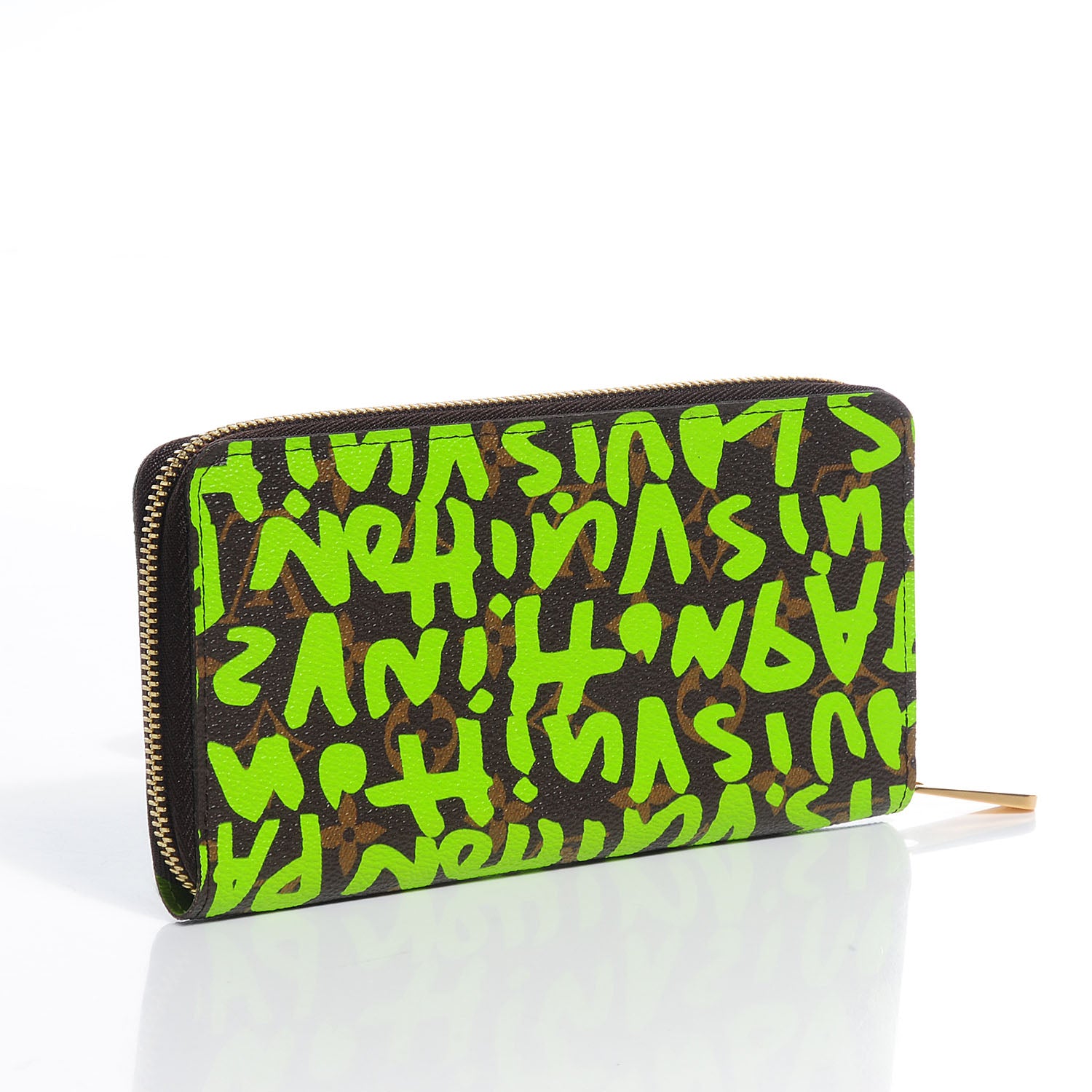 Louis Vuitton Monogram Graffiti Zippy Wallet Green 3 of 8