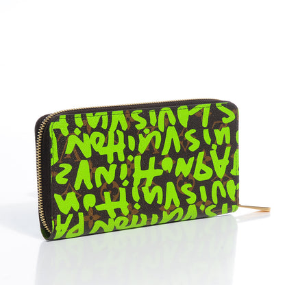 Louis Vuitton Monogram Graffiti Zippy Wallet Green 3 of 8