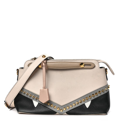Fendi Vitello Dolce Monster Eyes Inlay Studded Medium By The Way Boston Bag Camelia Black Multicolor 1 of 8
