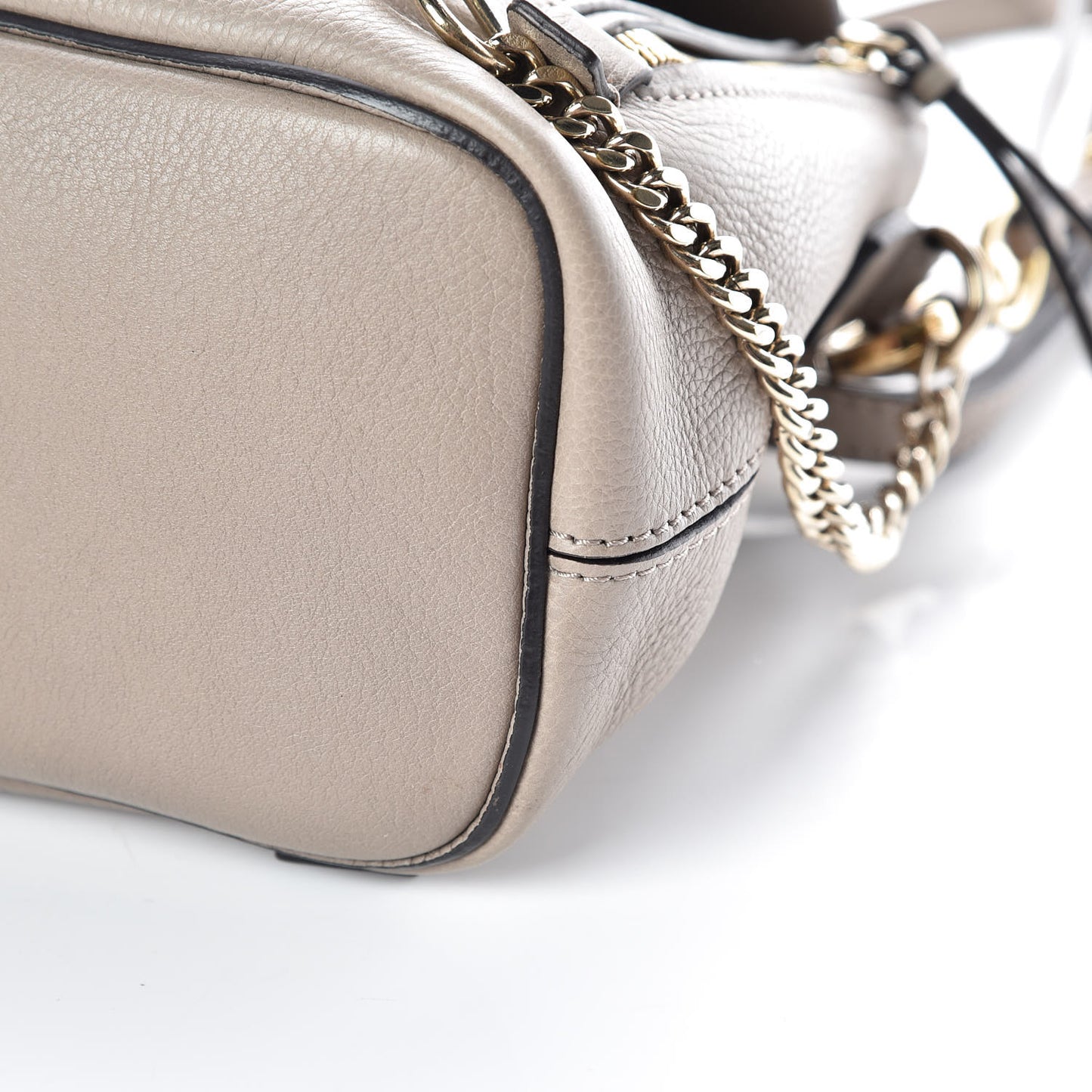 Suede Calfskin Mini Faye Backpack Motty Grey