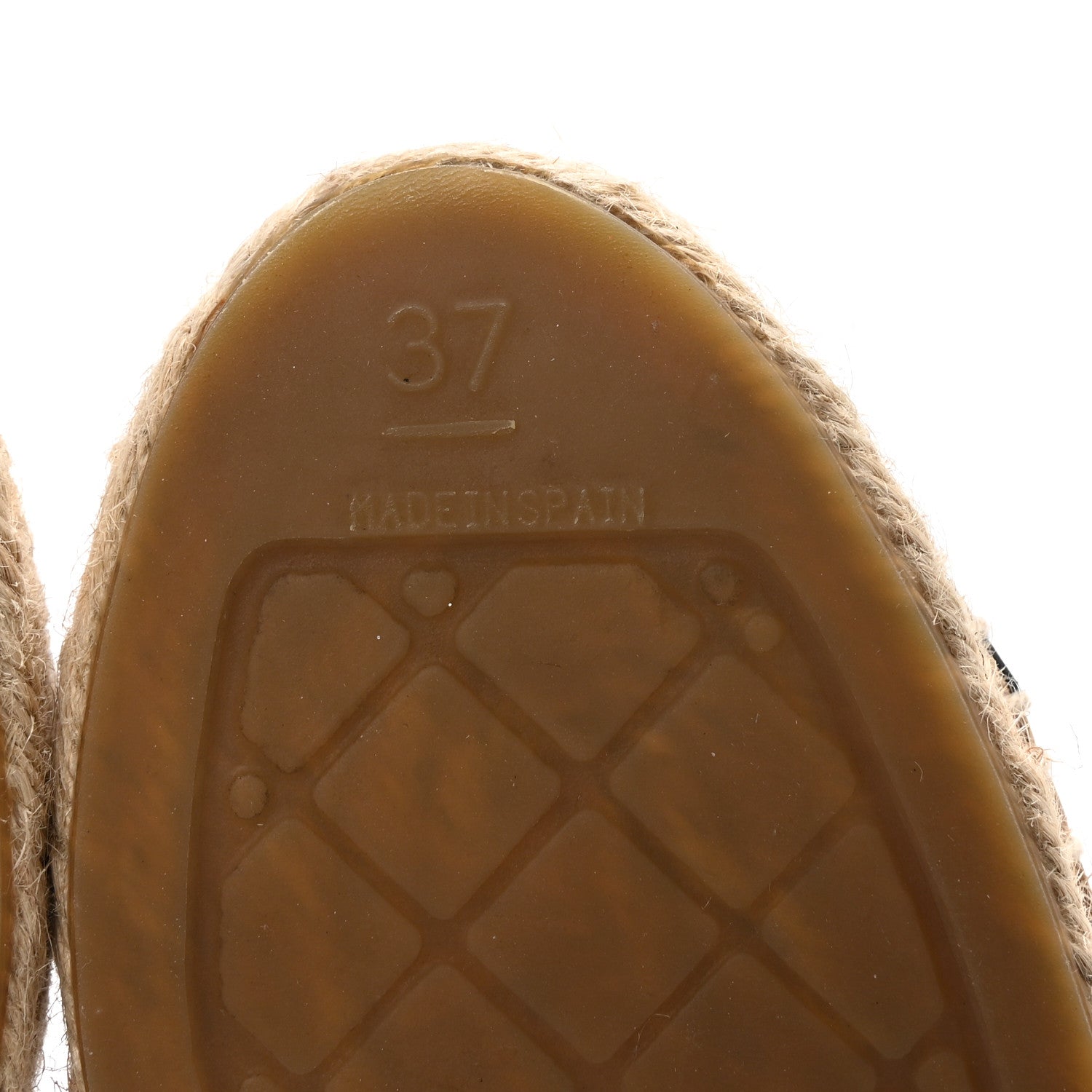 Chanel Lambskin CC Espadrilles 37 Beige Black 7 of 9