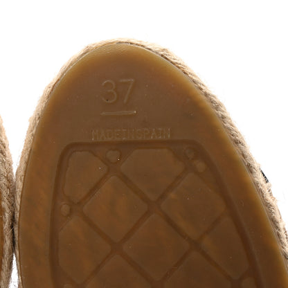 Chanel Lambskin CC Espadrilles 37 Beige Black 7 of 9