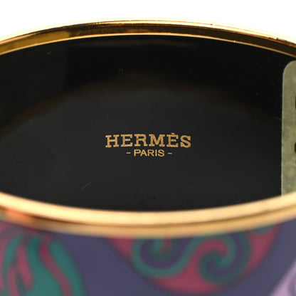 Hermes Enamel Printed Extra Wide Festival des Amazones Bracelet 62 Vie D Artiste 4 of 4