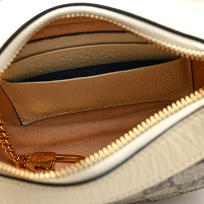 Gucci GG Supreme Monogram Textured Dollar Calfskin Web Mini Ophidia Half Moon Hobo Beige Ebony Mystic White 5 of 10