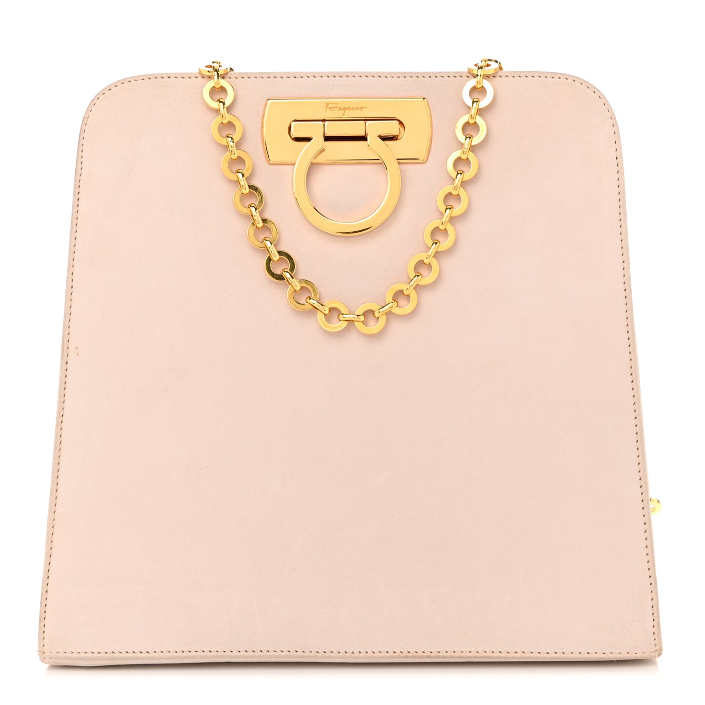 Suede Gancini Evening Bag Pink