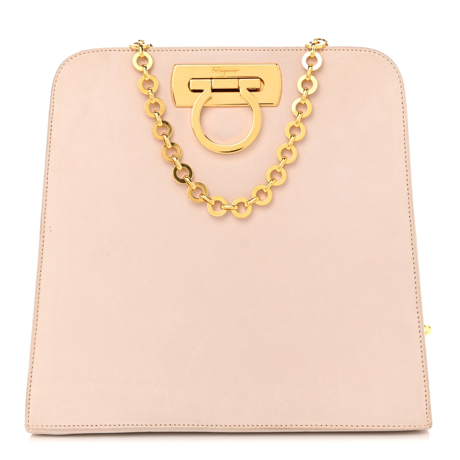 Salvatore Ferragamo Suede Gancini Evening Bag Pink 1 of 10