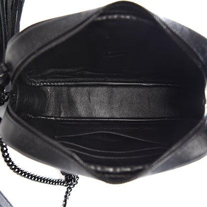 Saint Laurent Grain De Poudre Matelasse Monogram Mini Lou Camera Bag Black 5 of 10