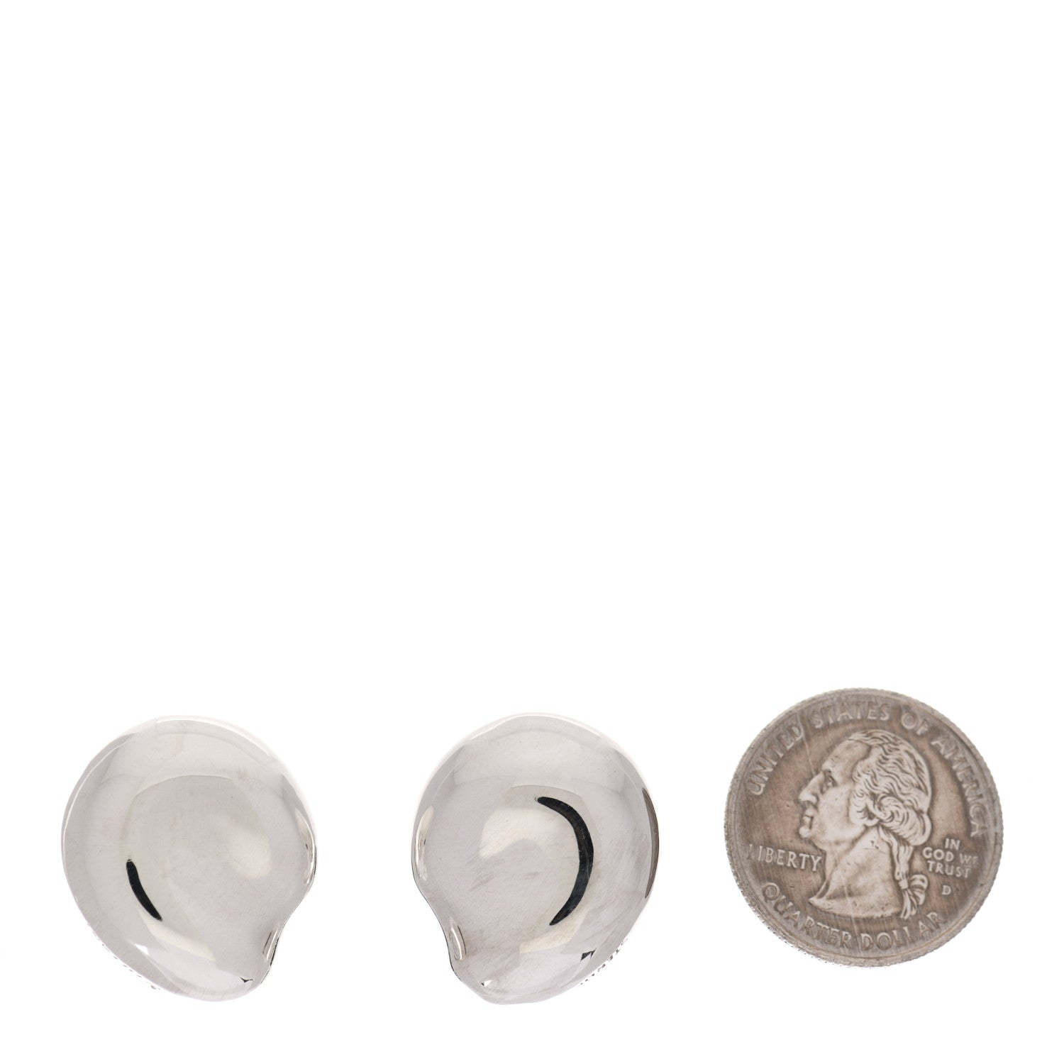 Tiffany Sterling Silver Elsa Peretti Nugget Clip-On Earrings 2 of 7