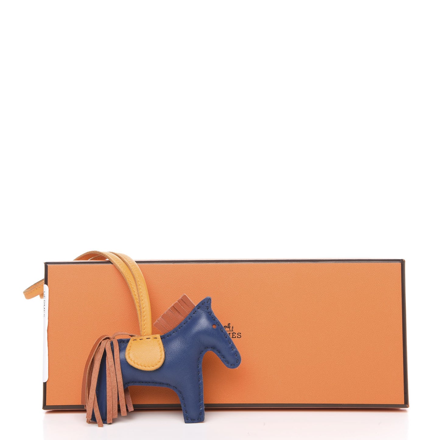 Milo Lambskin Grigri Rodeo Horse Bag Charm PM Bleu de Malte Cornaline Jaune D'Or
