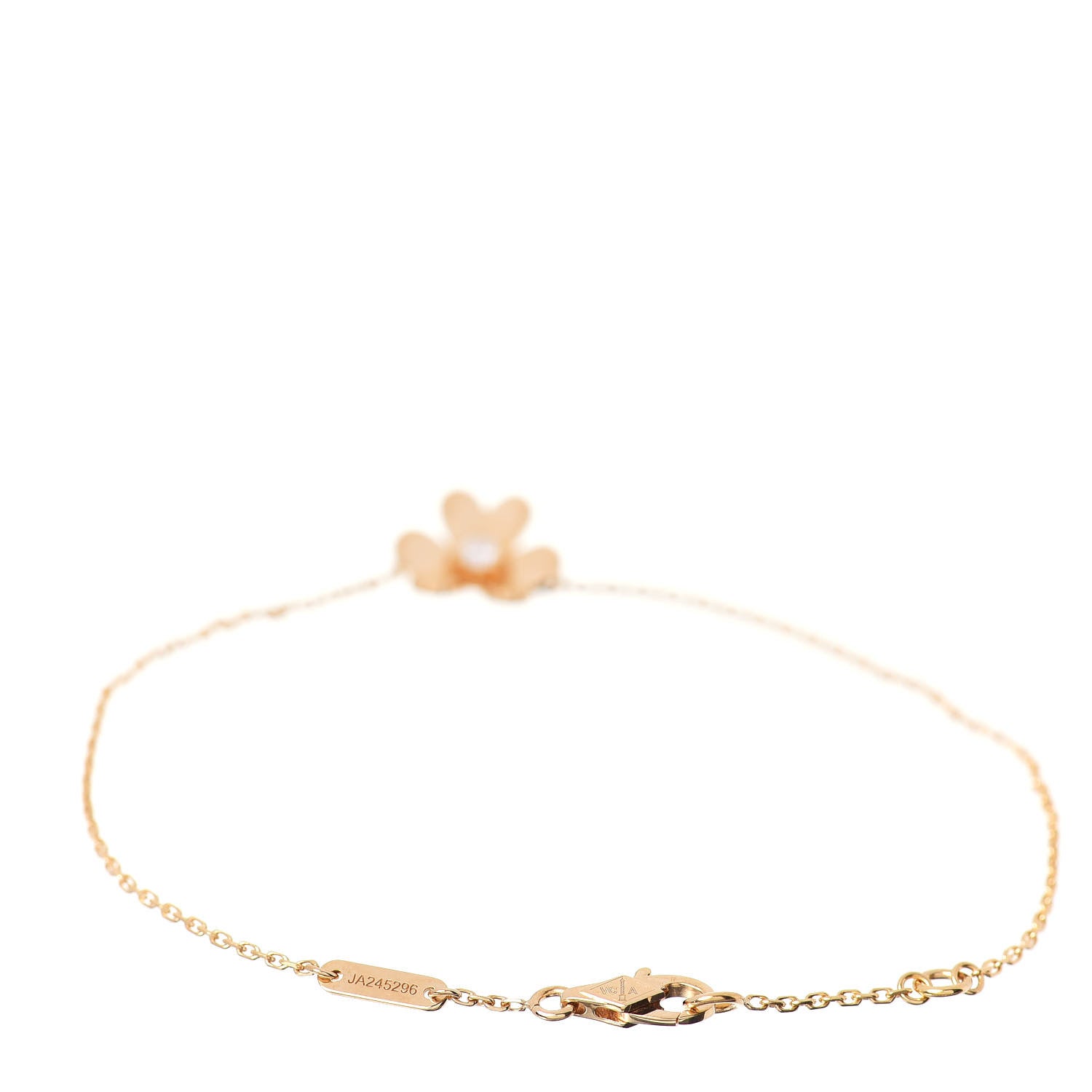 Van Cleef & Arpels 18K Yellow Gold Diamond Mini Frivole Bracelet 3 of 4