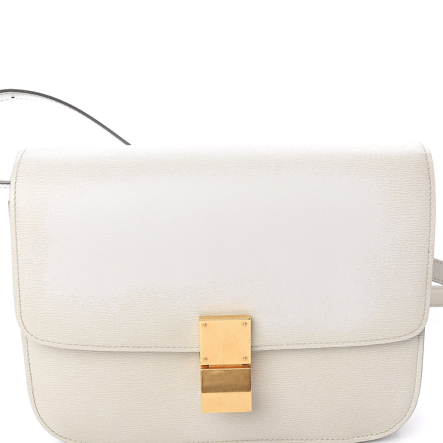 Liege Calfskin Medium Classic Box Flap Bag Pale Grey