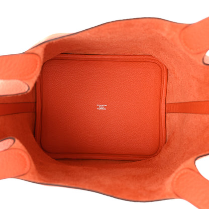 Hermes Taurillon Clemence Picotin Lock 22 MM Orange 5 of 10